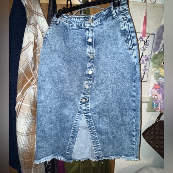Dresses & Skirts - Denim Button-Front Skirt